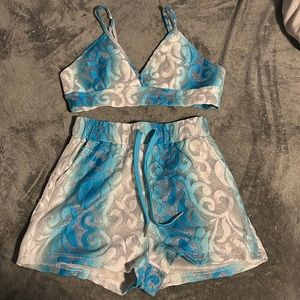 Shane justin blue short set